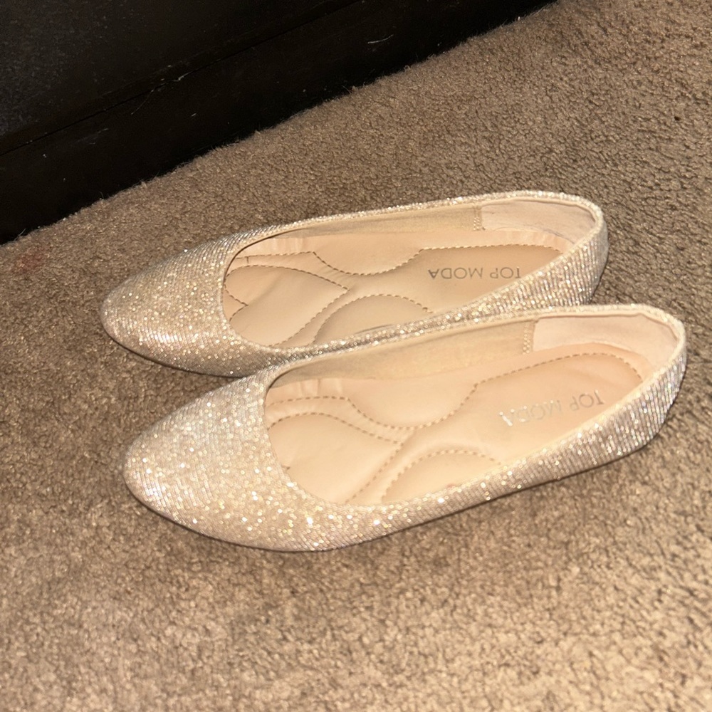 TOP moda flats gold